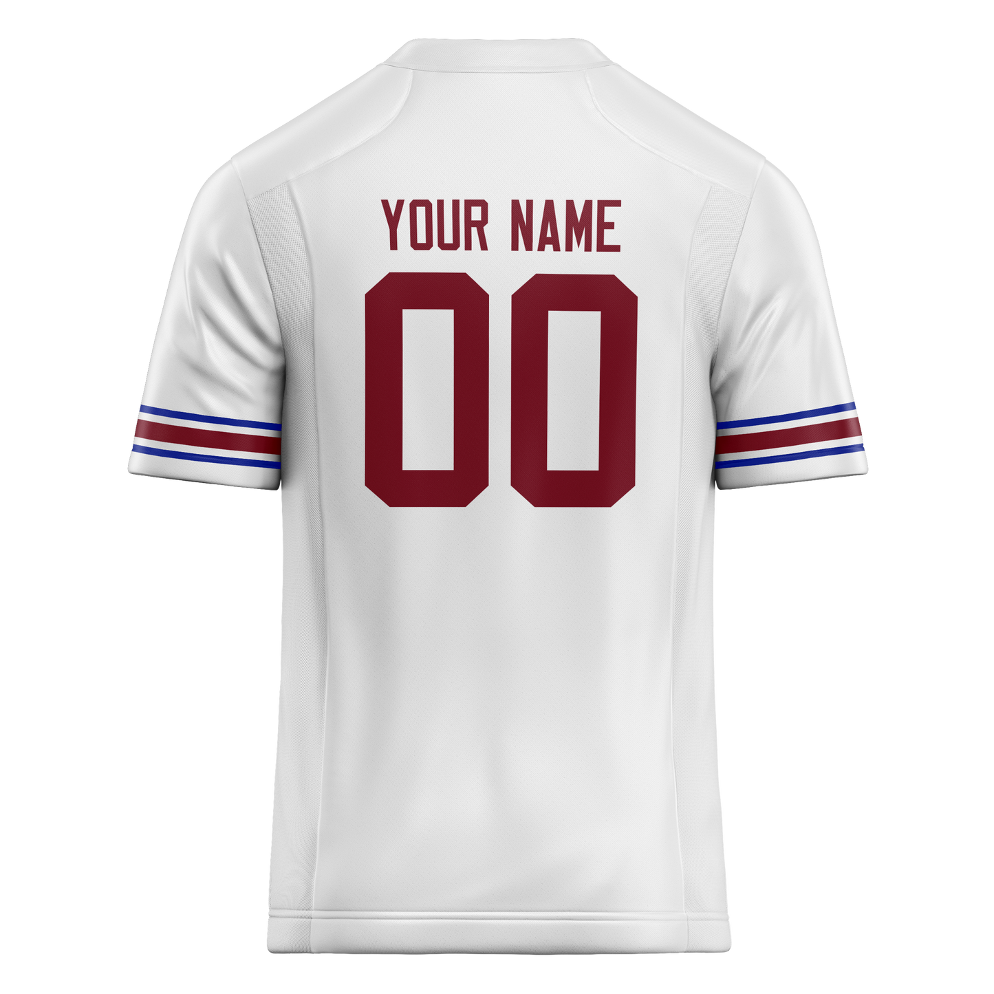 Custom White & Maroon Colors Design Sports Football Jersey
