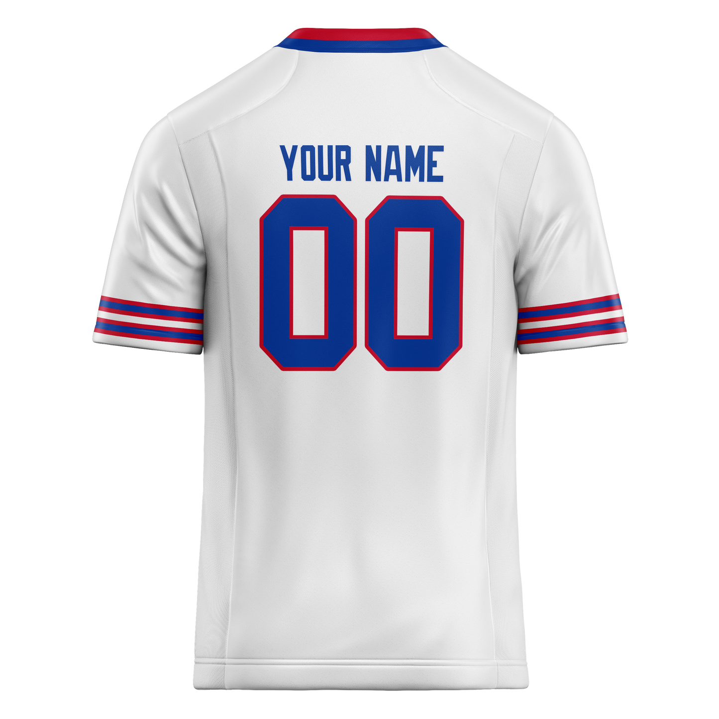 Custom White & Blue Colors Design Sports Football Jersey