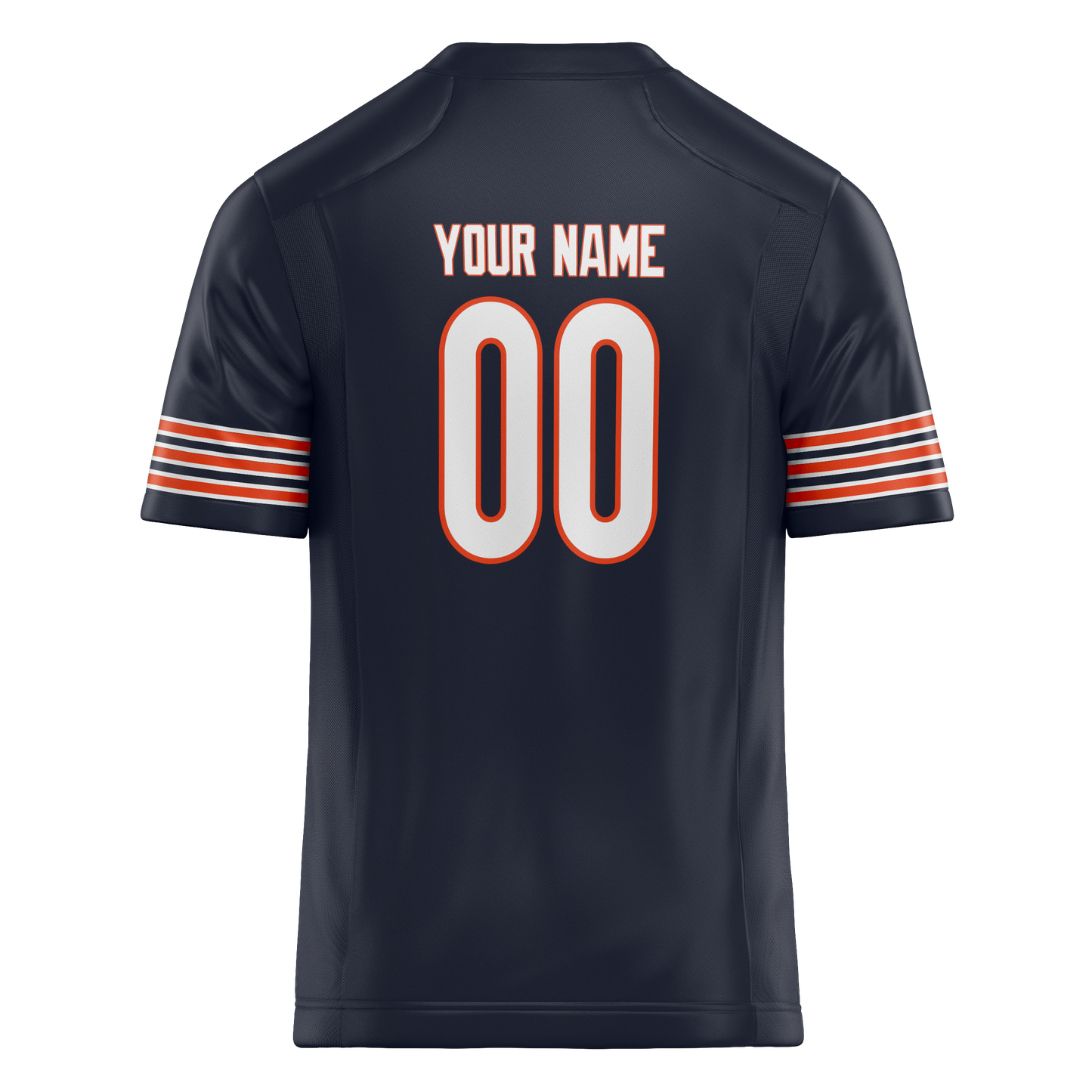 Custom Navy Blue & Orange Colors Design Sports Football Jersey