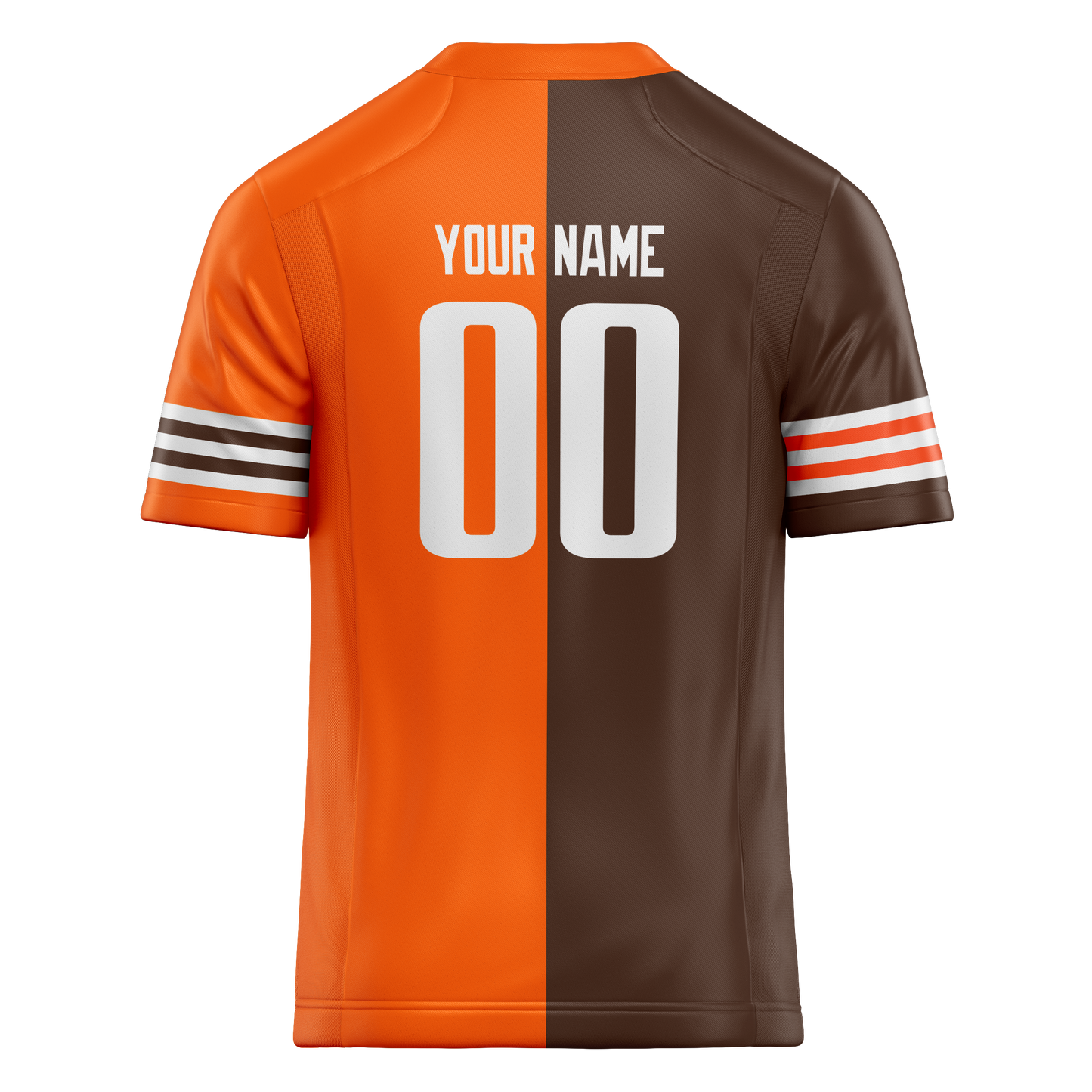 Custom Brown & Light Orange Colors Design Sports Football Jersey