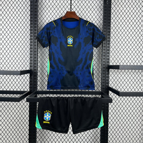 Brazil Kids Away Soccer Jersey World Cup 2026