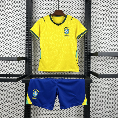 Brazil Kids Home Soccer Jersey World Cup 2026