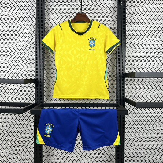 Brazil Kids Home Soccer Jersey World Cup 2026