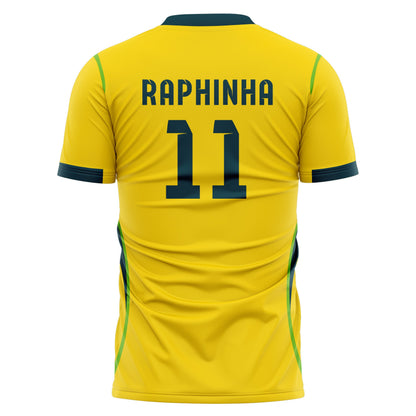 Brazil Raphinha 11 Home Soccer Jersey World Cup 2026