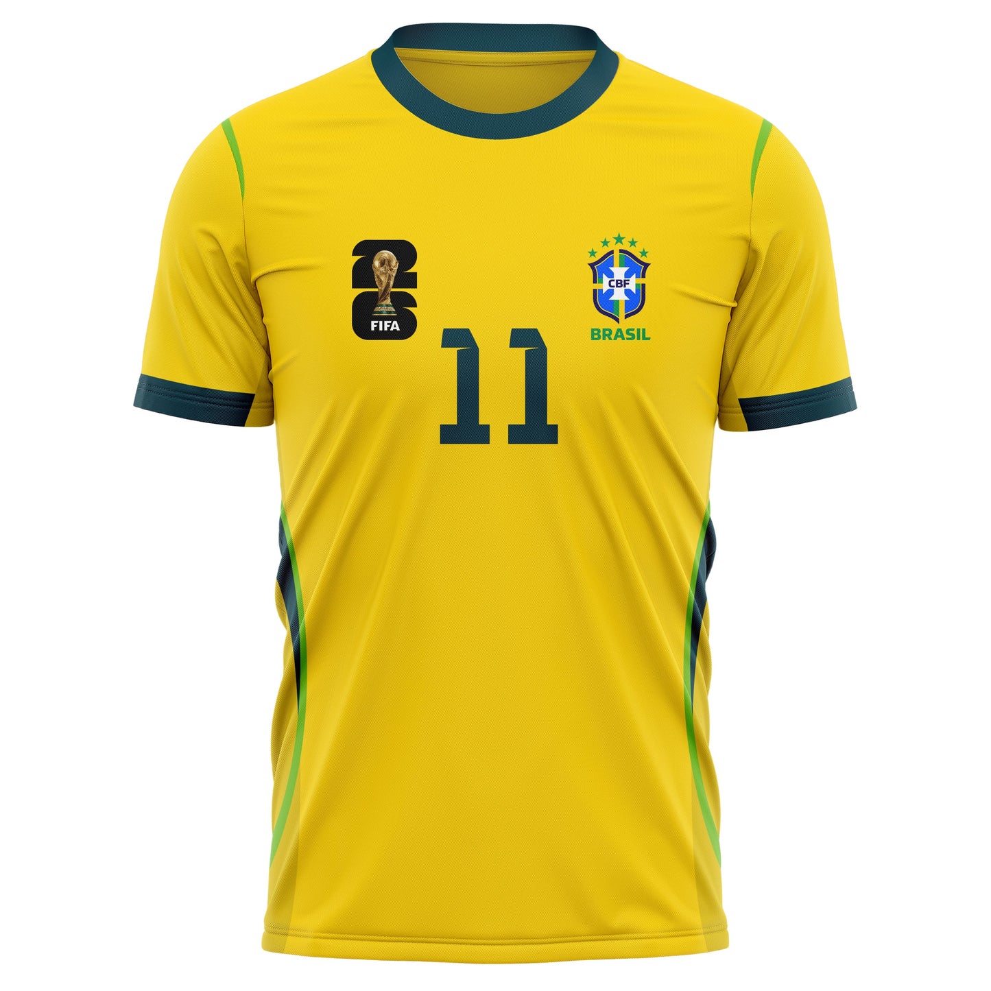 Brazil Raphinha 11 Home Soccer Jersey World Cup 2026