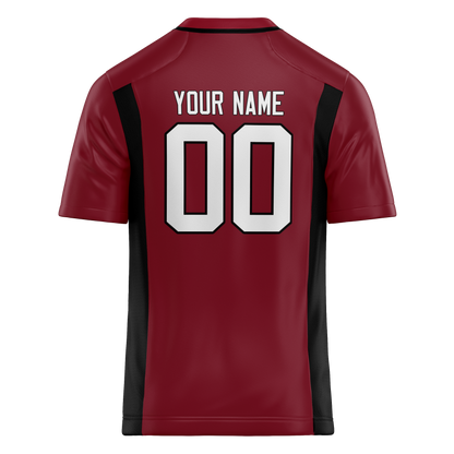 Custom Maroon & White Colors Design Sports Football Jersey