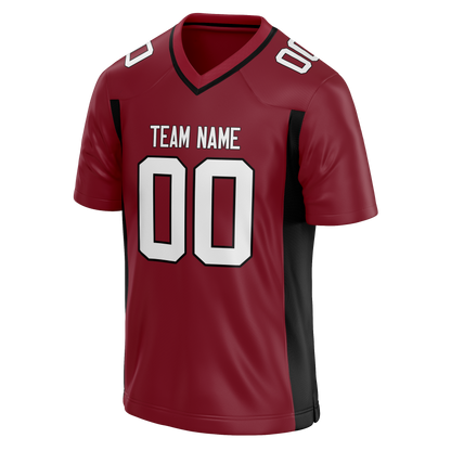 Custom Maroon & White Colors Design Sports Football Jersey