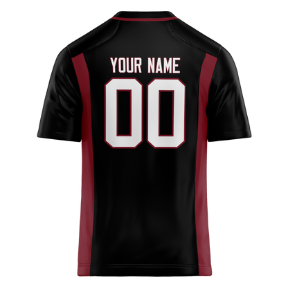 Custom Black & Maroon Colors Design Sports Football Jersey