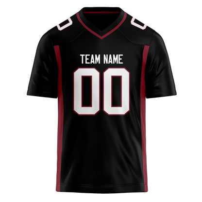 Custom Black & Maroon Colors Design Sports Football Jersey
