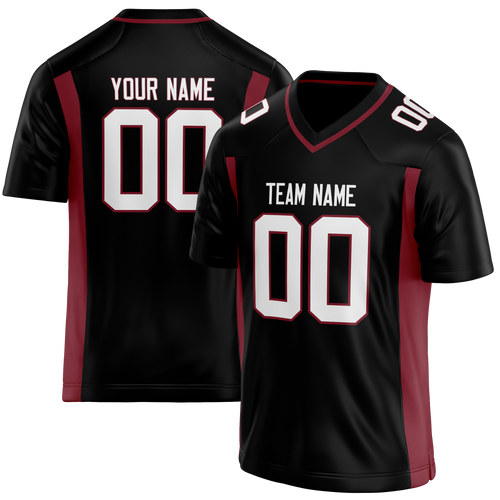 Custom Black & Maroon Colors Design Sports Football Jersey
