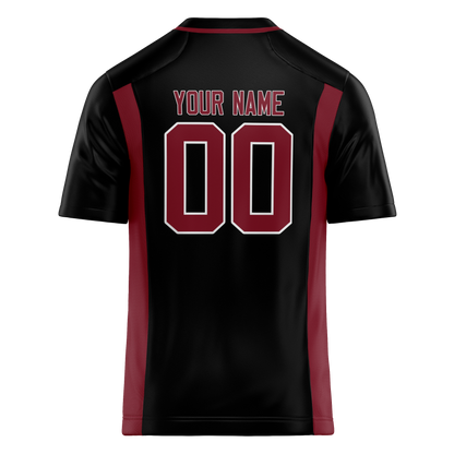 Custom Black & White Colors Design Sports Football Jersey