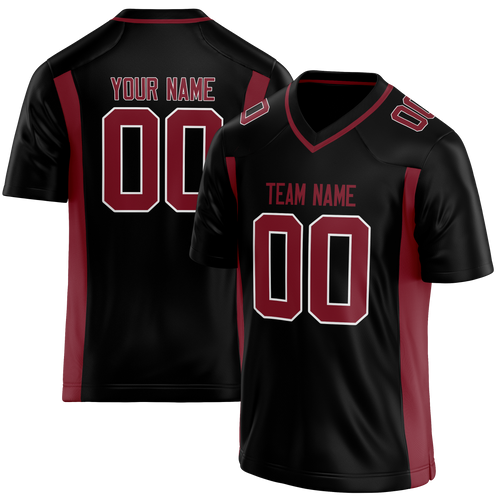 Custom Black & White Colors Design Sports Football Jersey