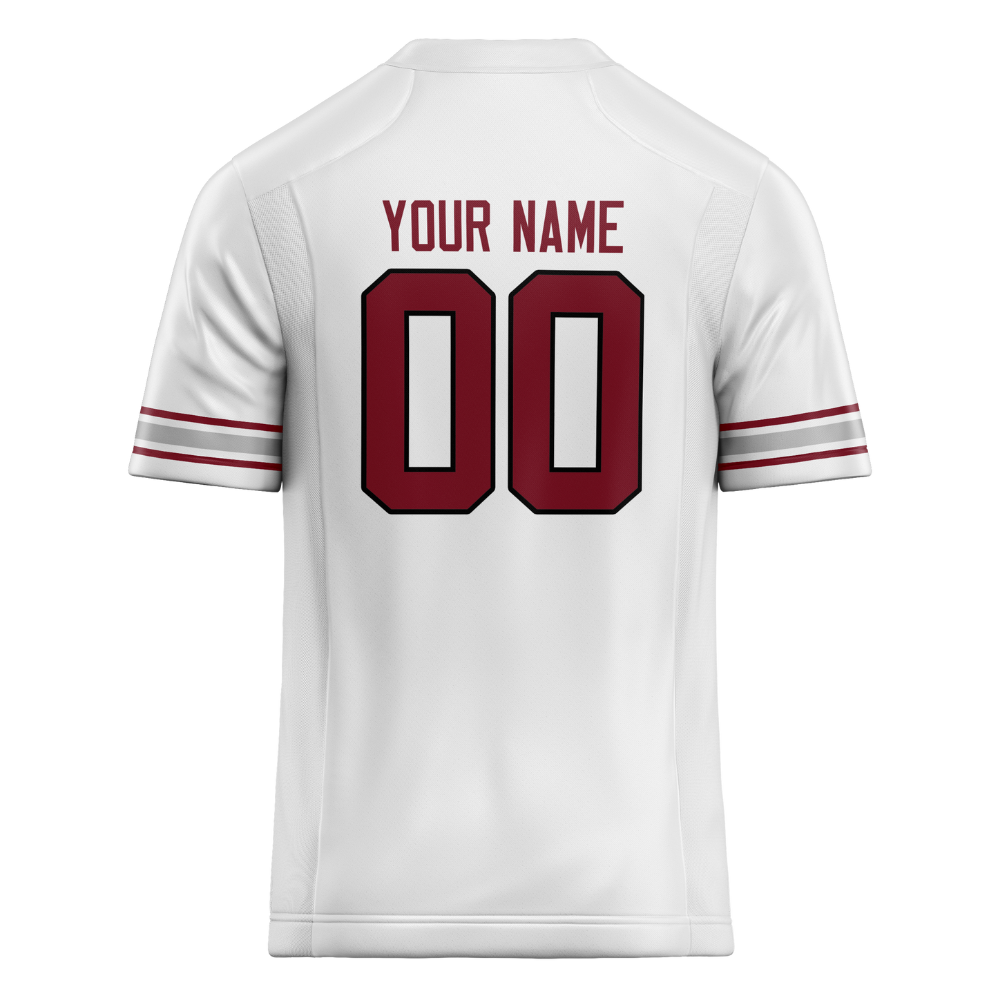 Custom White & Maroon Colors Design Sports Football Jersey
