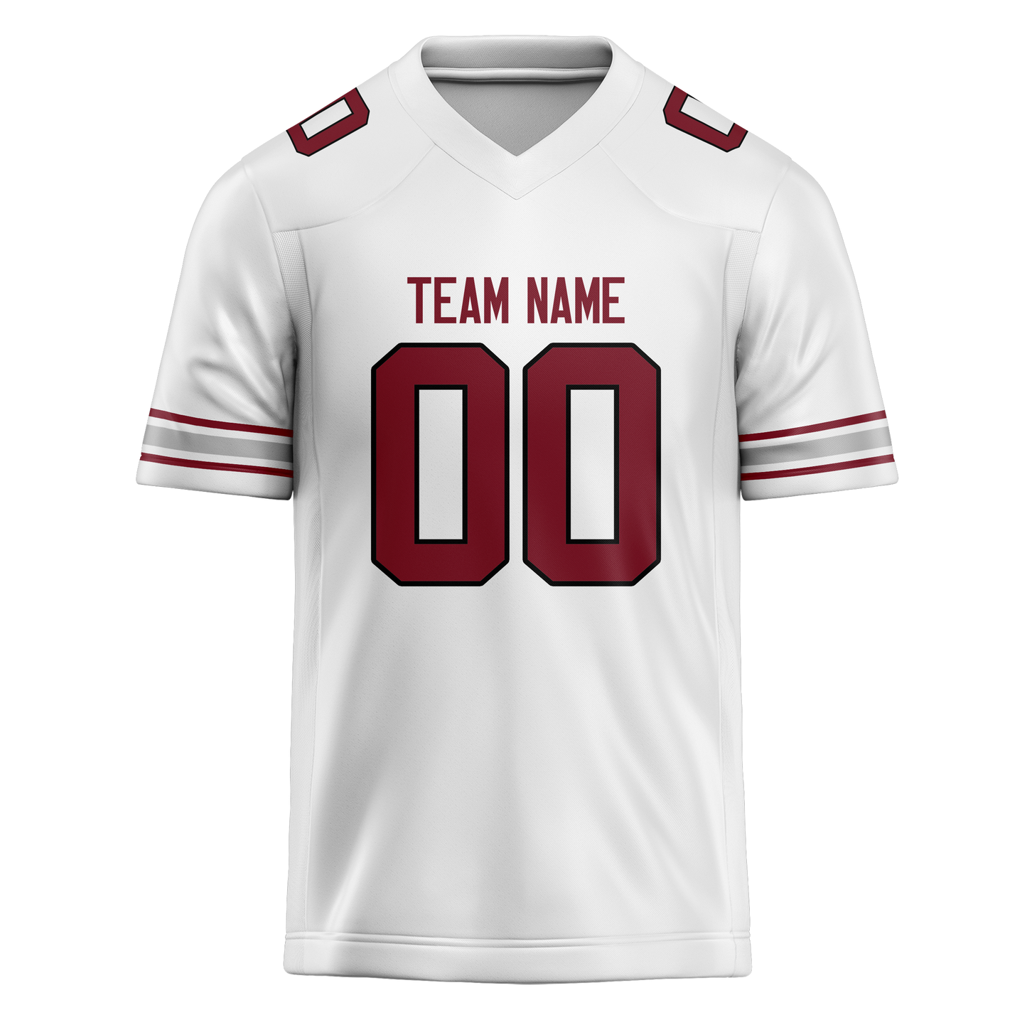 Custom White & Maroon Colors Design Sports Football Jersey