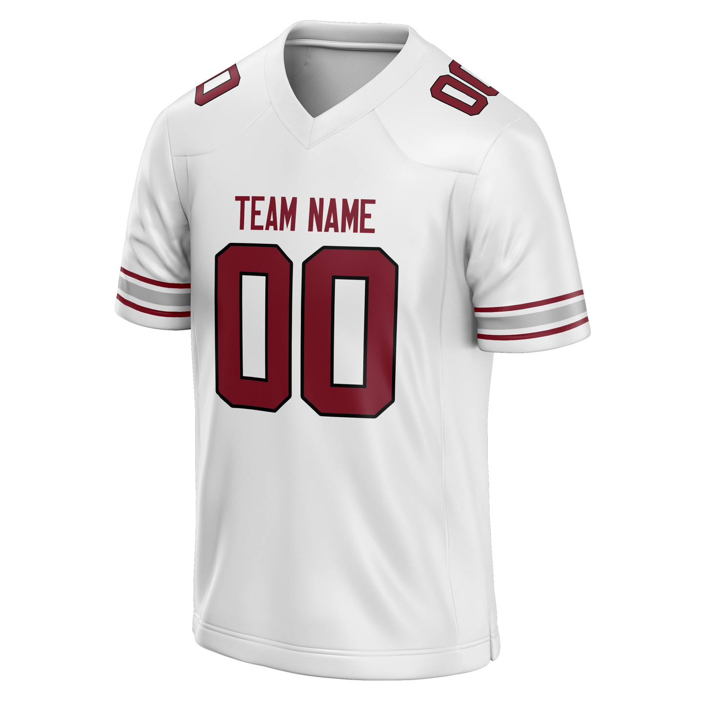 Custom White & Maroon Colors Design Sports Football Jersey