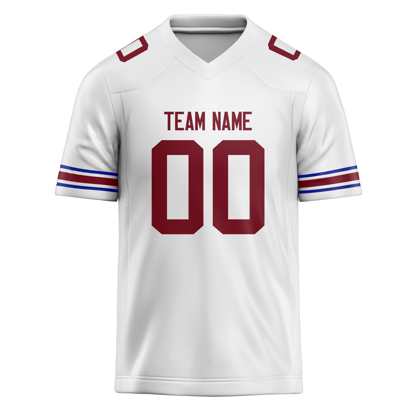 Custom White & Maroon Colors Design Sports Football Jersey