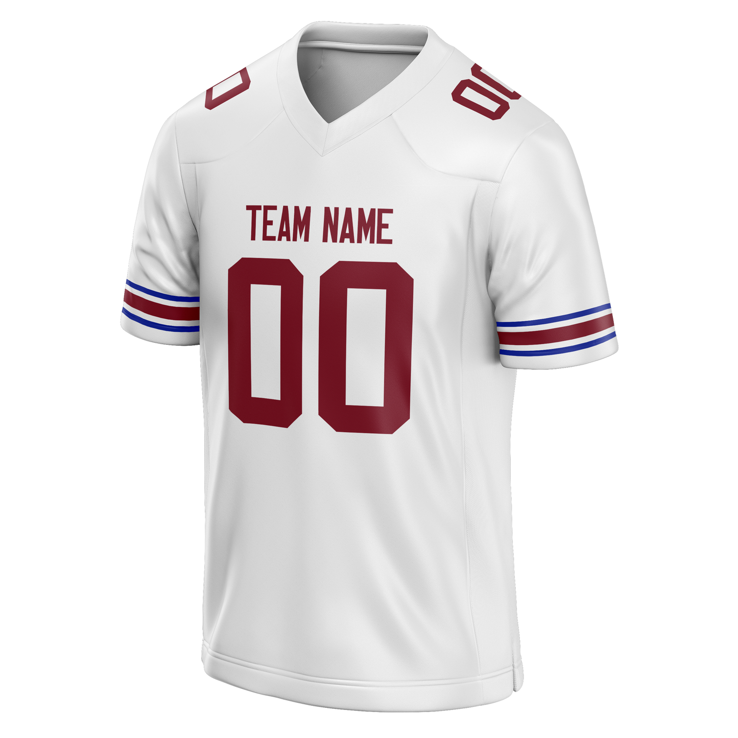 Custom White & Maroon Colors Design Sports Football Jersey