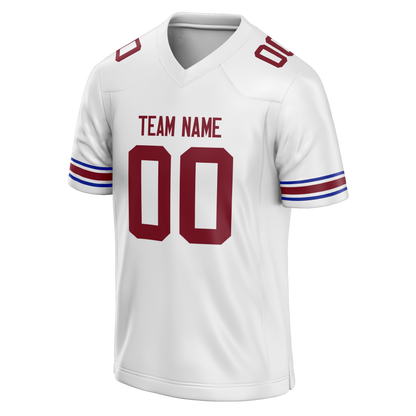 Custom White & Maroon Colors Design Sports Football Jersey