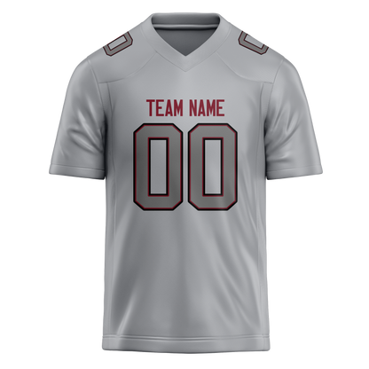 Custom Silver & Gray Colors Design Sports Football Jersey