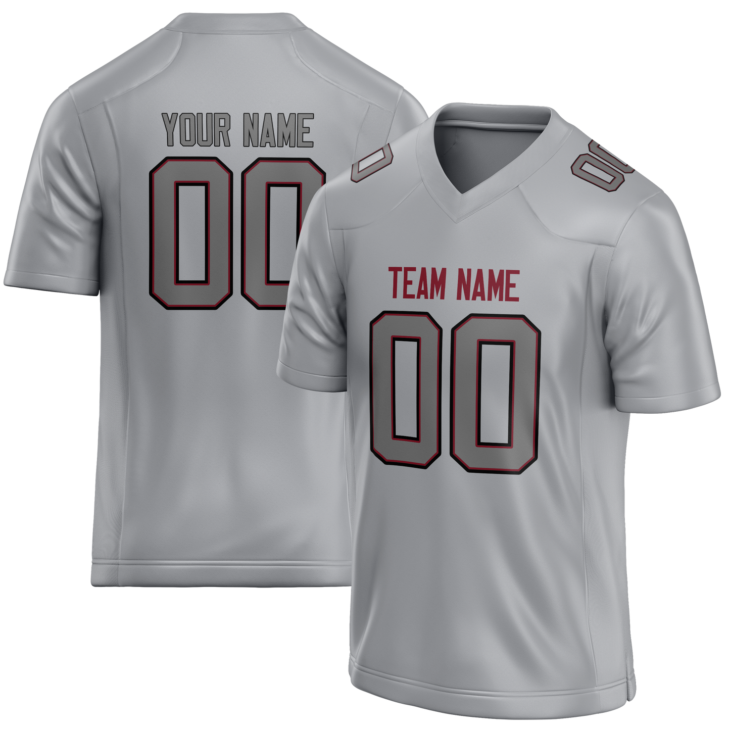Custom Silver & Gray Colors Design Sports Football Jersey