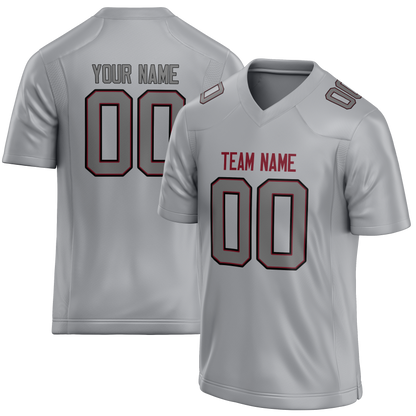 Custom Silver & Gray Colors Design Sports Football Jersey