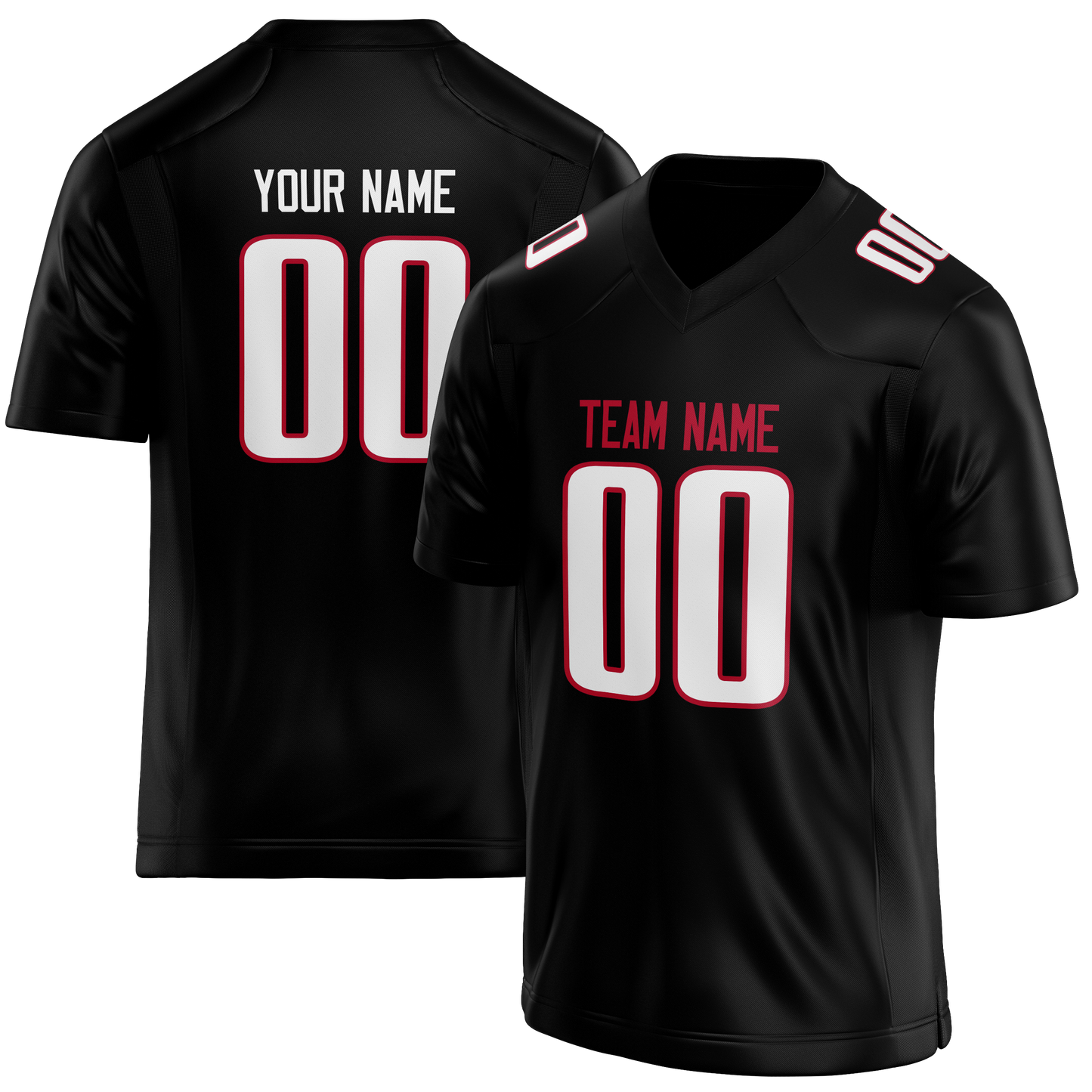 Custom Black & White Colors Design Sports Football Jersey