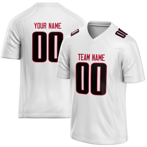 Custom White & Black Colors Design Sports Football Jersey
