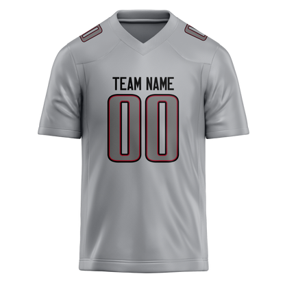 Custom Silver & Gray Colors Design Sports Football Jersey