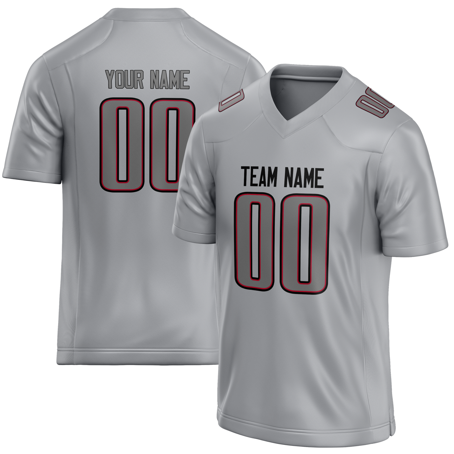 Custom Silver & Gray Colors Design Sports Football Jersey