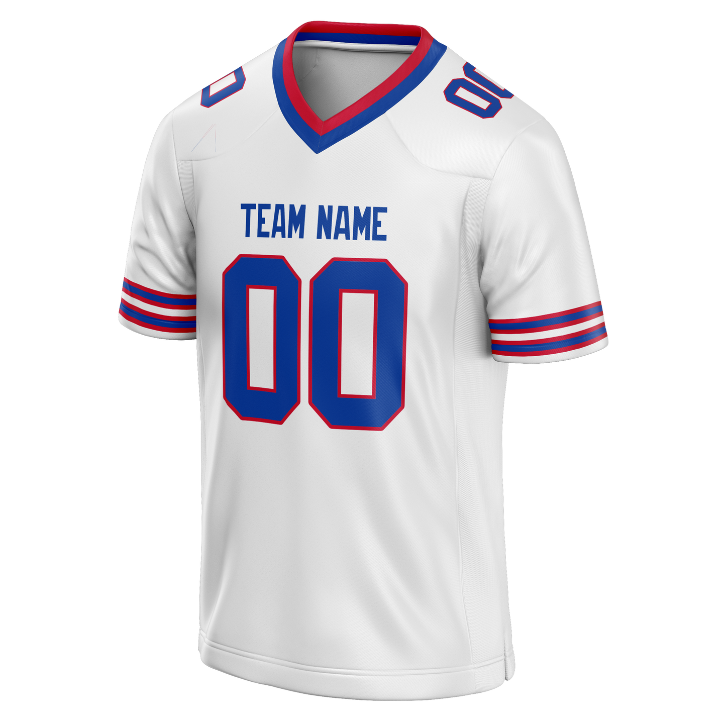 Custom White & Blue Colors Design Sports Football Jersey