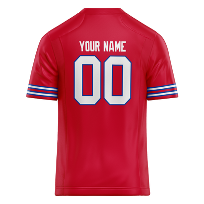 Custom Red & White Colors Design Sports Football Jersey
