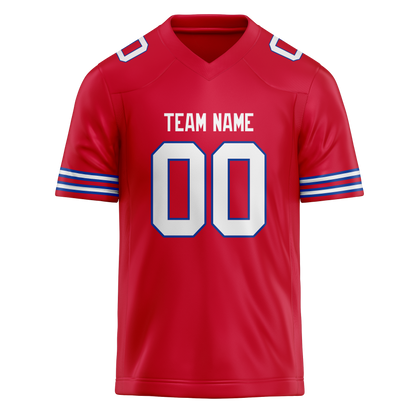 Custom Red & White Colors Design Sports Football Jersey