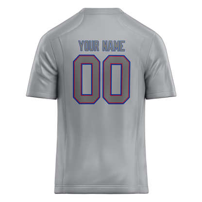 Custom Silver & Gray Colors Design Sports Football Jersey