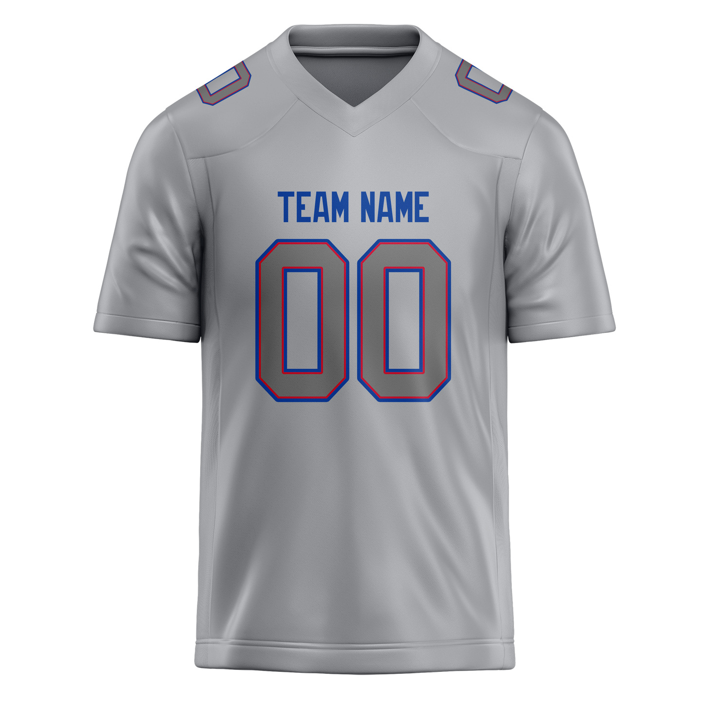 Custom Silver & Gray Colors Design Sports Football Jersey