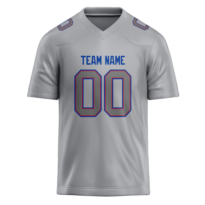 Custom Silver & Gray Colors Design Sports Football Jersey