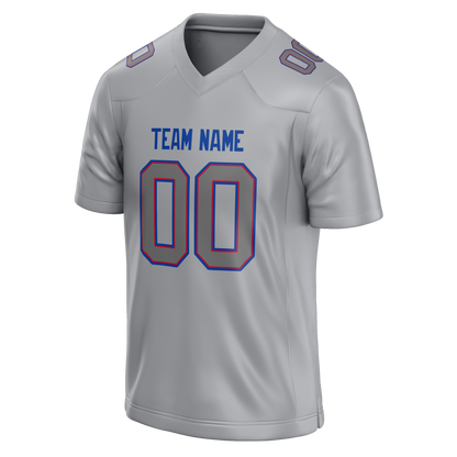 Custom Silver & Gray Colors Design Sports Football Jersey