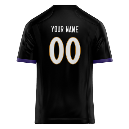 Custom Black & White Colors Design Sports Football Jersey