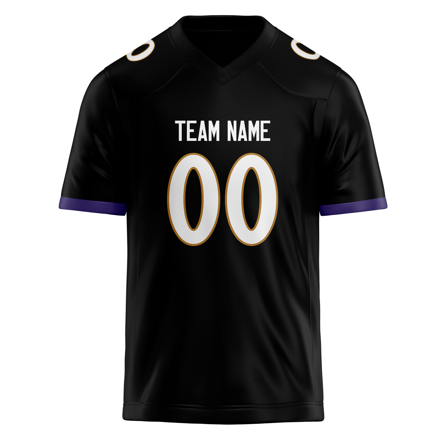 Custom Black & White Colors Design Sports Football Jersey