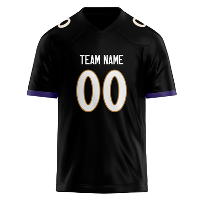 Custom Black & White Colors Design Sports Football Jersey