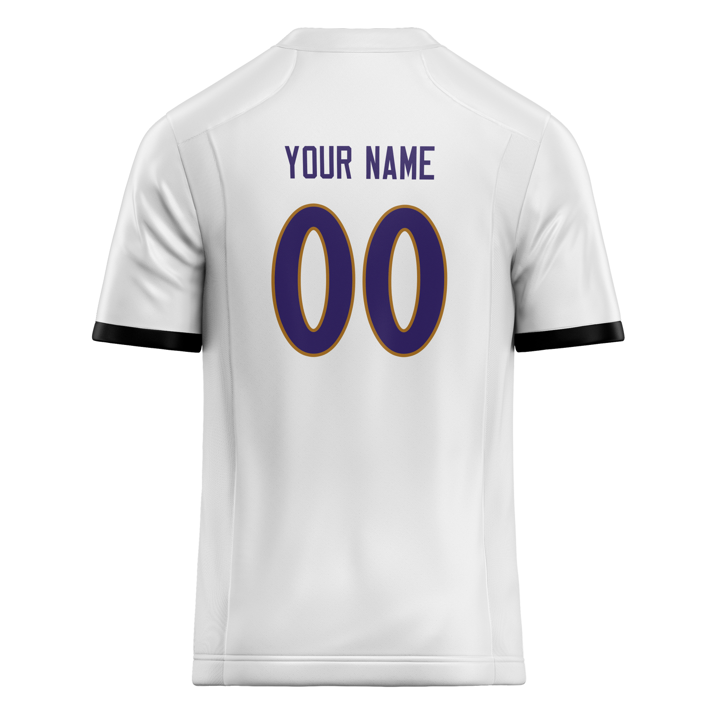 Custom White & Dark Purple Colors Design Sports Football Jersey