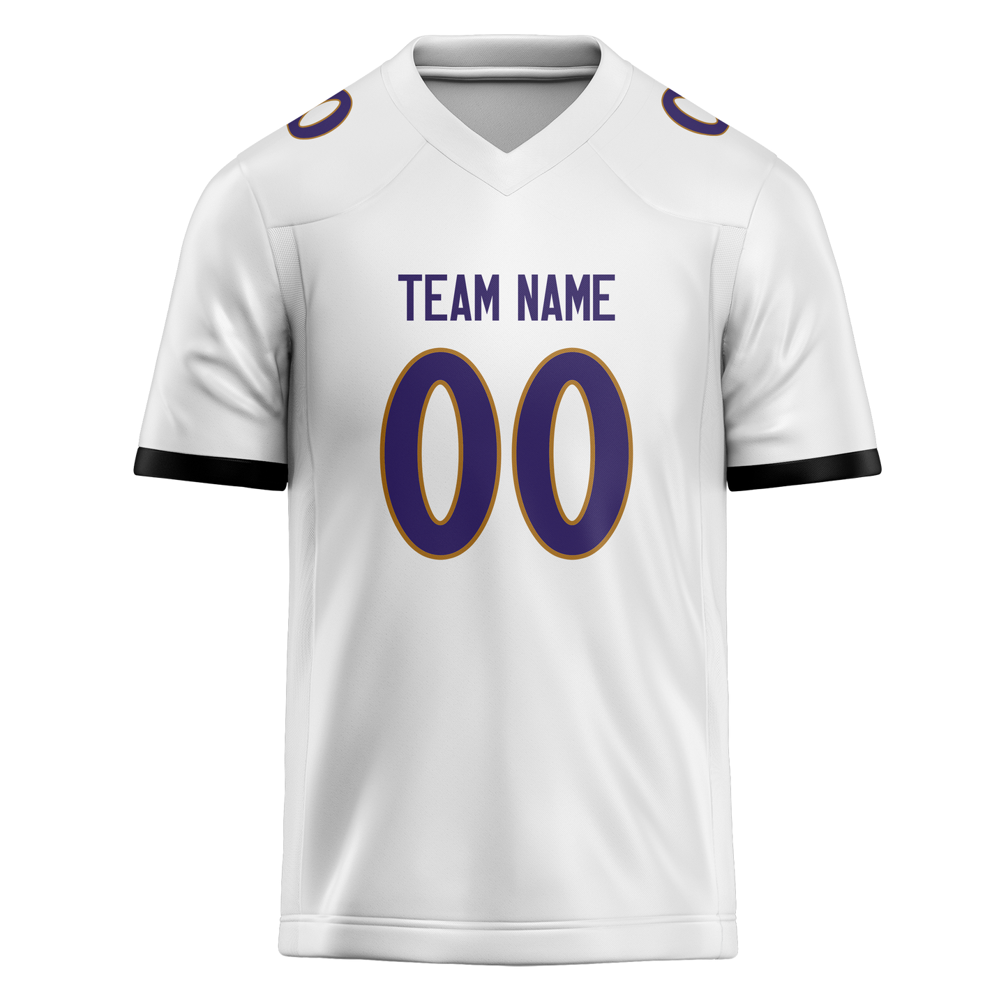 Custom White & Dark Purple Colors Design Sports Football Jersey