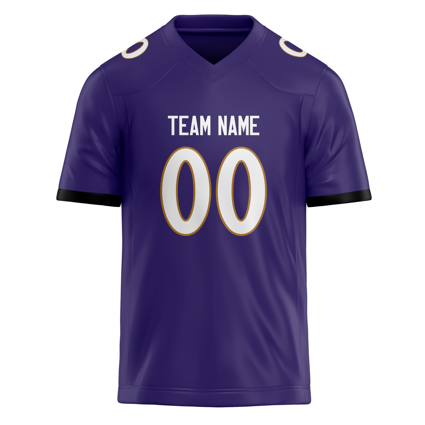 Custom Dark Purple & White Colors Design Sports Football Jersey