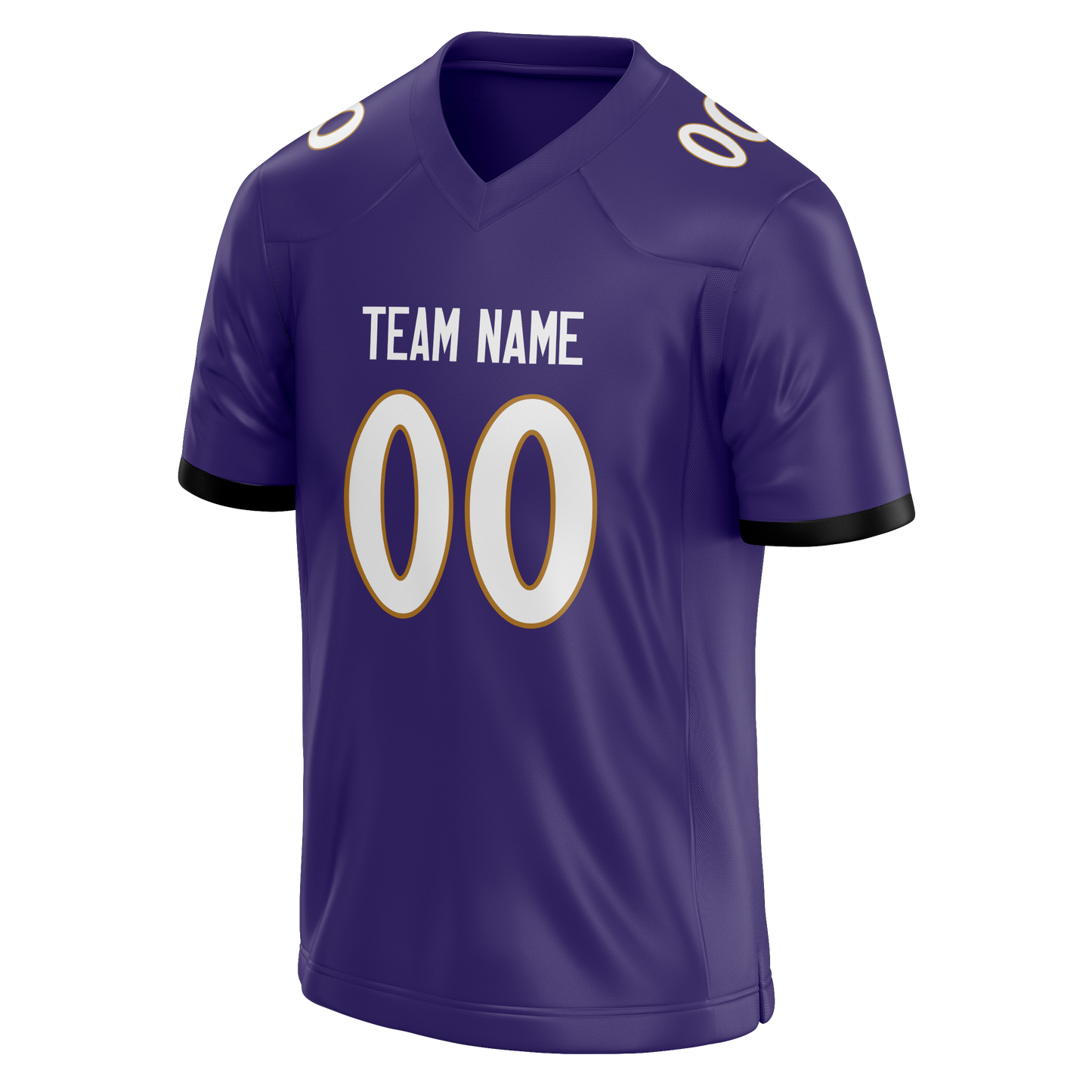 Custom Dark Purple & White Colors Design Sports Football Jersey