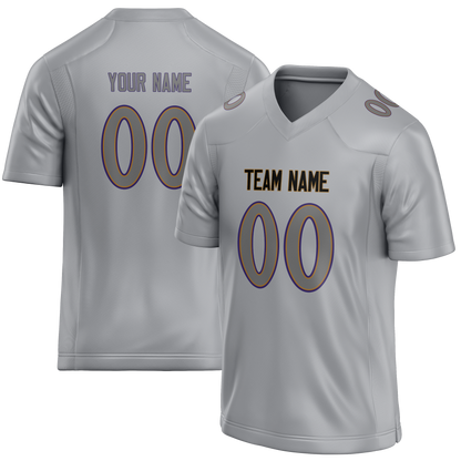 Custom Silver & Gray Colors Design Sports Football Jersey