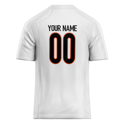 Custom White & Black Colors Design Sports Football Jersey