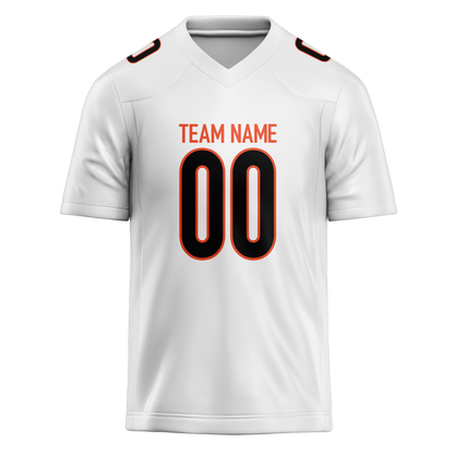 Custom White & Black Colors Design Sports Football Jersey