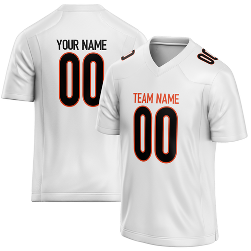 Custom White & Black Colors Design Sports Football Jersey