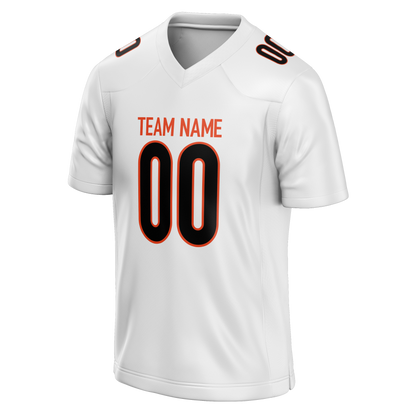 Custom White & Black Colors Design Sports Football Jersey