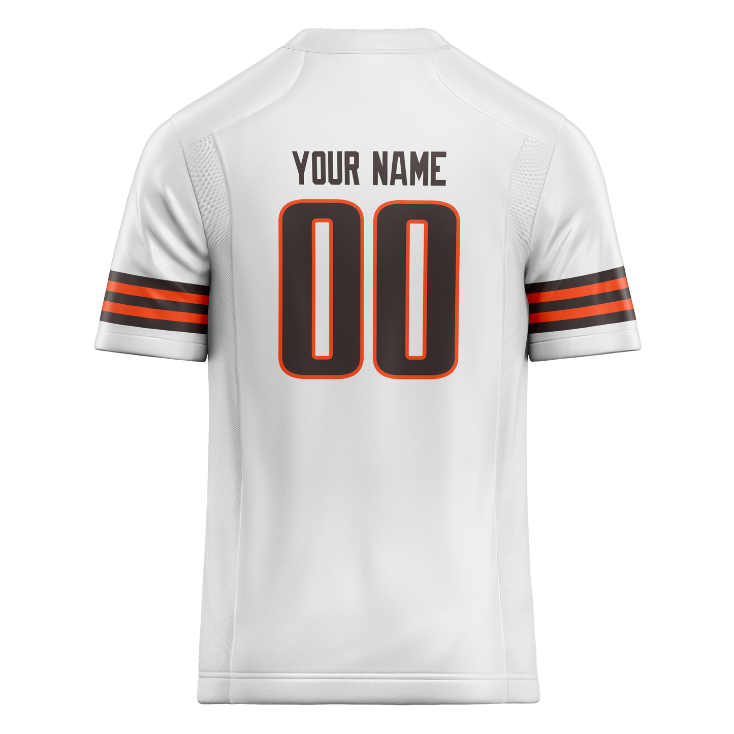 Custom White & Brown Colors Design Sports Football Jersey
