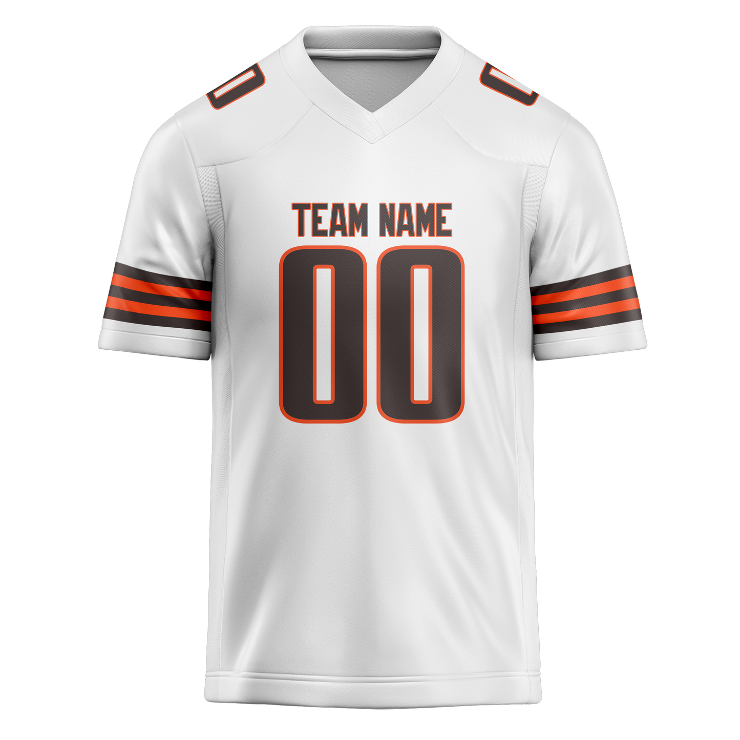 Custom White & Brown Colors Design Sports Football Jersey